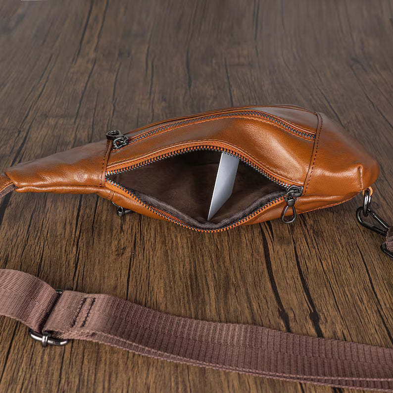 Retro Leather Crossbody Phone Sling Bag