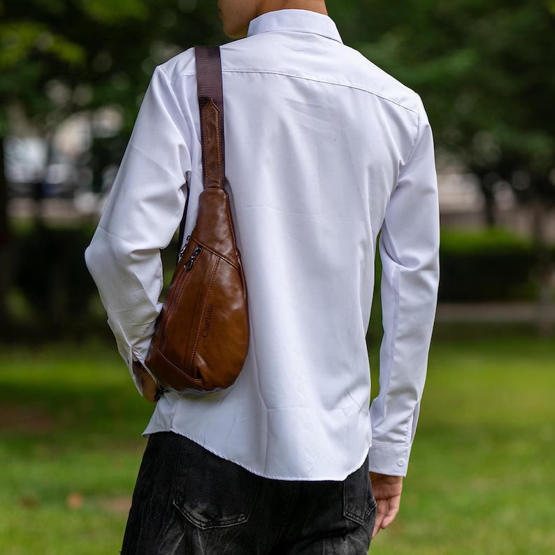 Retro Leather Crossbody Phone Sling Bag