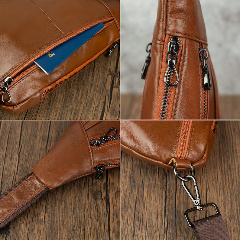 Retro Leather Crossbody Phone Sling Bag