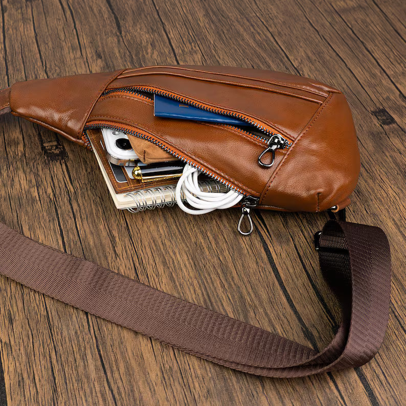 Retro Leather Crossbody Phone Sling Bag