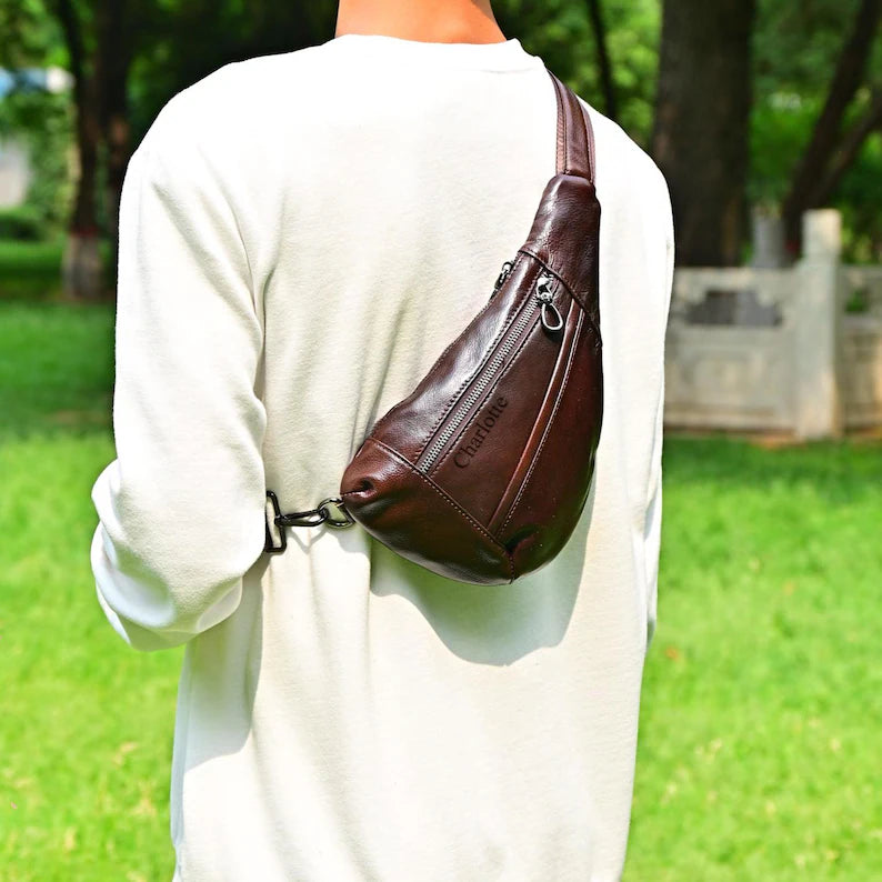 Retro Leather Crossbody Phone Sling Bag