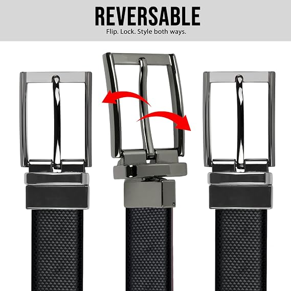 Reversible Nickel Pin Buckle - Casual & Formal Style