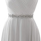 Rhinestone Applique Wedding Sash - Prom Gown Belt