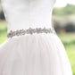 Rhinestone Applique Wedding Sash - Prom Gown Belt