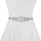 Rhinestone Bead Bow Bridal Belt - Curve-Enhancing Sash