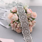 Rhinestone Bow Wedding Sash - Silver Bridal Belt