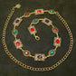Rhinestone Diamond Concho Chain Belt - Bling Waist Chain