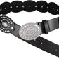 Rhinestone Concho Disc Belt - Wide Boho Cowgirl Style