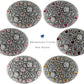 Rhinestone Crystal Floral Oval Buckle - Hand-Set Stones