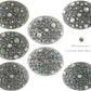 Rhinestone Crystal Floral Oval Buckle - Hand-Set Stones