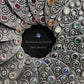 Rhinestone Crystal Floral Oval Buckle - Hand-Set Stones