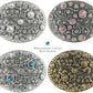 Rhinestone Crystal Floral Oval Buckle - Hand-Set Stones
