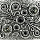 Rhinestone Crystal Rectangle Buckle - Jet Black Accent
