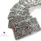 Rhinestone Crystal Rectangle Buckle - Jet Black Accent