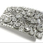 Rhinestone Crystal Rectangle Floral Buckle - Antique Style