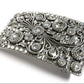 Rhinestone Crystal Rectangle Floral Buckle - Antique Style