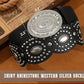 Rhinestone Concho Disc Belt - Wide Boho Cowgirl Style