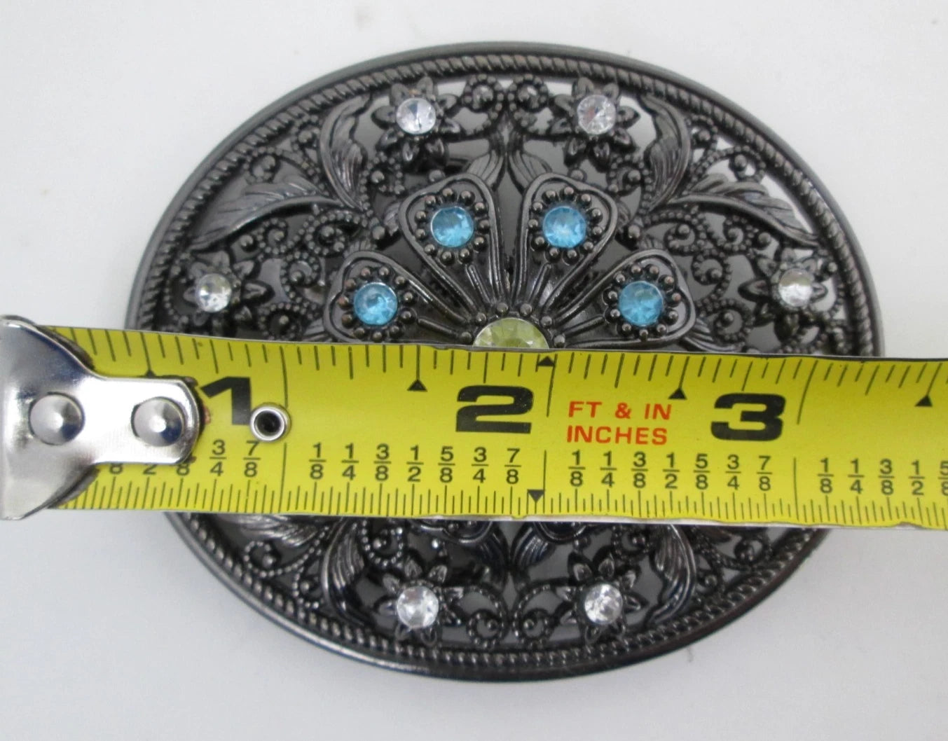 Rhinestone Filigree Boho Cowgirl Statement Belt Buckle