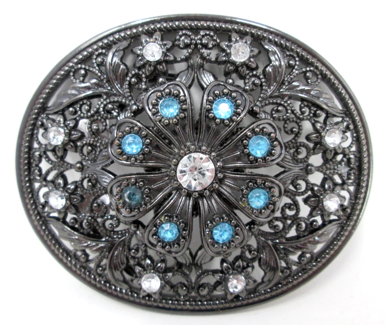 Rhinestone Filigree Boho Cowgirl Statement Belt Buckle