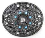 Rhinestone Filigree Boho Cowgirl Statement Belt Buckle