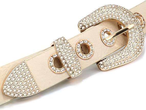 Rhinestone Grommet Punk Western Belt - Y2K Studded Strap