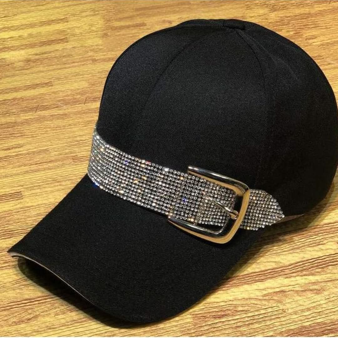 Rhinestone Studded Bling Baseball Cap – Adjustable Strap, Sun Visor