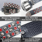 Rhinestone Studded Crocodile Pattern Belt - Punk Western