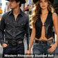 Rhinestone Studded Crocodile Pattern Belt - Punk Western