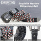 Rhinestone Studded Crocodile Pattern Belt - Punk Western
