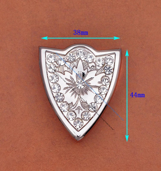 Rhinestone Western Belt Buckle Set - Floral Bling 3-Piece for 1.5" Straps