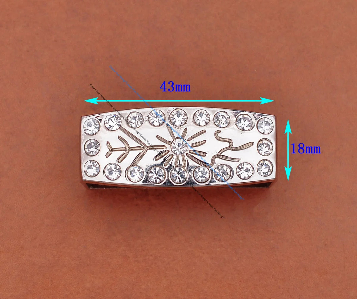 Rhinestone Western Belt Buckle Set - Floral Bling 3-Piece for 1.5" Straps