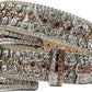 Hand-Set Rhinestone Studded Western Belt - Punk Y2K Style