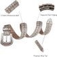 Hand-Set Rhinestone Studded Western Belt - Punk Y2K Style