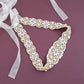 Rose Gold Rhinestone Wedding Sash Belt - Bridal Gown Belt