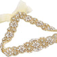 Rose Gold Rhinestone Wedding Sash Belt - Bridal Gown Belt