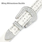 Rhinestone Rivet Studded Western Belt - Sparkly Cowgirl Strap