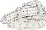 Rhinestone Rivet Studded Western Belt - Sparkly Cowgirl Strap