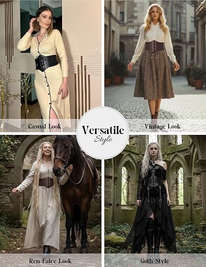 Underbust Cinch Corset Belt - Lace-Up Waist Belt
