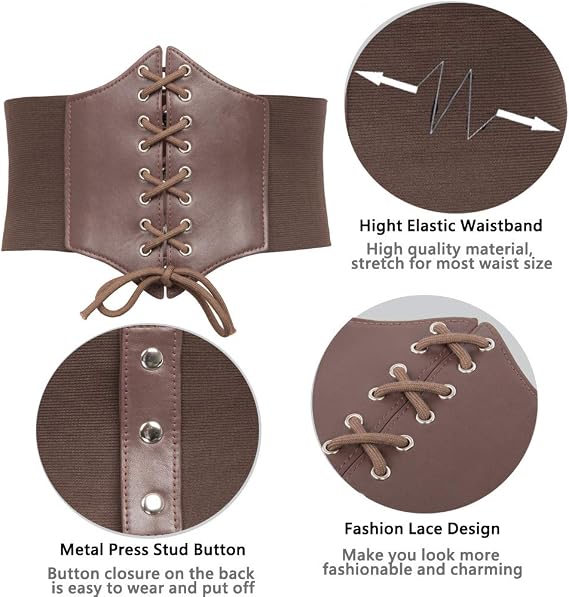 Underbust Cinch Corset Belt - Lace-Up Waist Belt