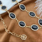 Rhinestone Concho Waist Chain - Sparkly Gold Chain Belt
