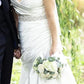 Silver Crystal Trim Wedding Belt - Elegant Bridal Sash