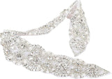 Silver Crystal Trim Wedding Belt - Elegant Bridal Sash