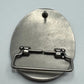 Silver Tone Filigree Leaf Oval Buckle - Western Flower Style