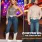 Plus Size Rhinestone Studded Western Belt - Bling Diamond