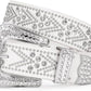 Plus Size Rhinestone Studded Western Belt - Bling Diamond