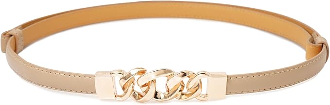 Skinny Alloy Buckle Dress Belt - Minimalist Leather Style