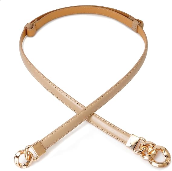 Skinny Alloy Buckle Dress Belt - Minimalist Leather Style