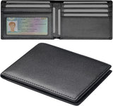 Slim Genuine Leather Bifold Wallet with RFID Blocking