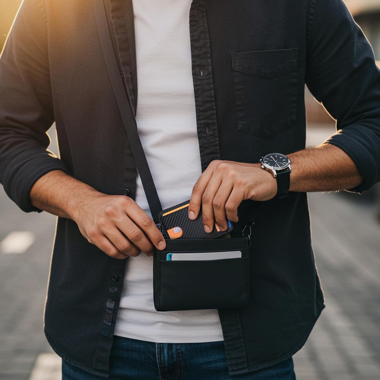 Slim Minimalist RFID Blocking Front Pocket Wallet