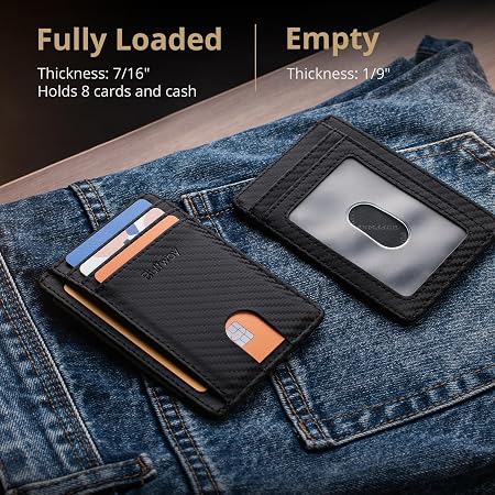 Slim Minimalist RFID Blocking Front Pocket Wallet